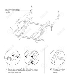Klímatartó konzol tetőre 450 mm, állítható